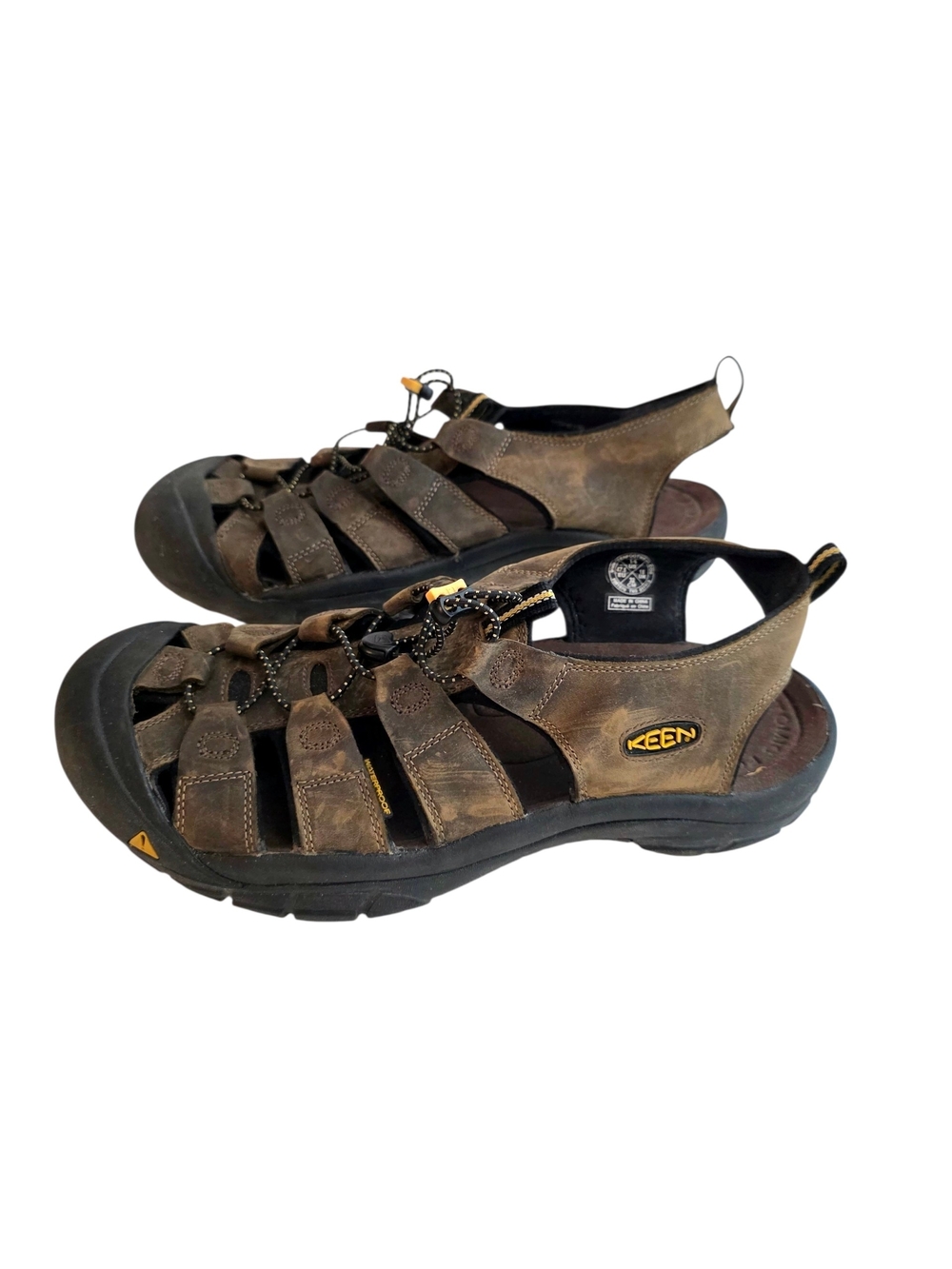 Keen Newport Leather Sandals 14 Brown Bison Slip On Hiking Trail Camping Outdoor